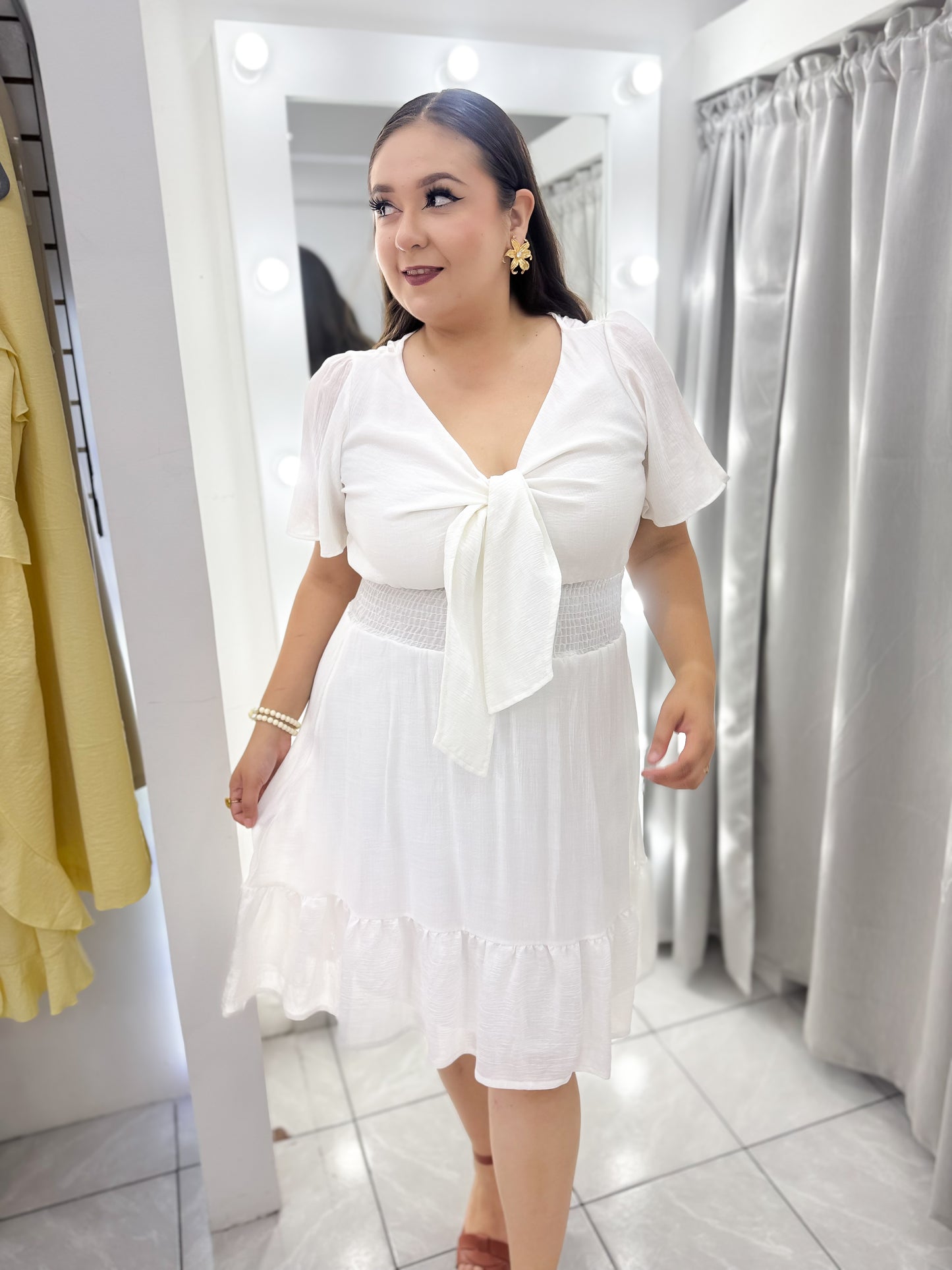 Vestido Corto Olivia Blanco