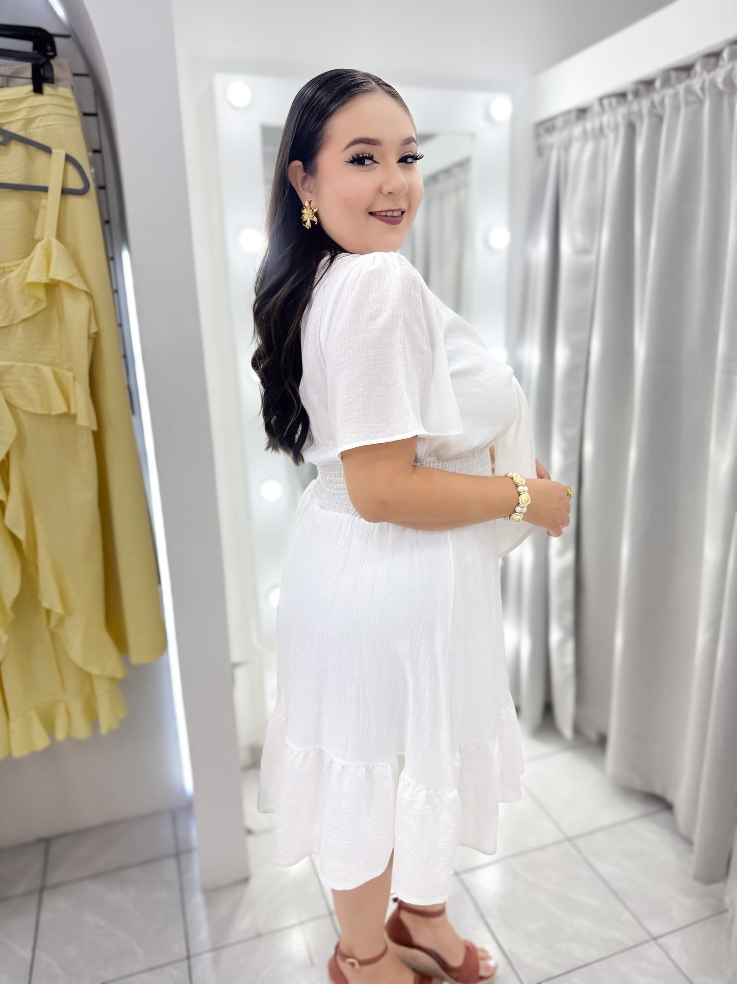 Vestido Corto Olivia Blanco